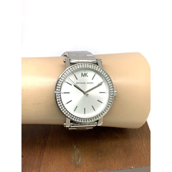 Michael Kors Women's Watch MK7347 Corey Quartz Gemmed Silver Stainless Steel - Picture 10 of 13